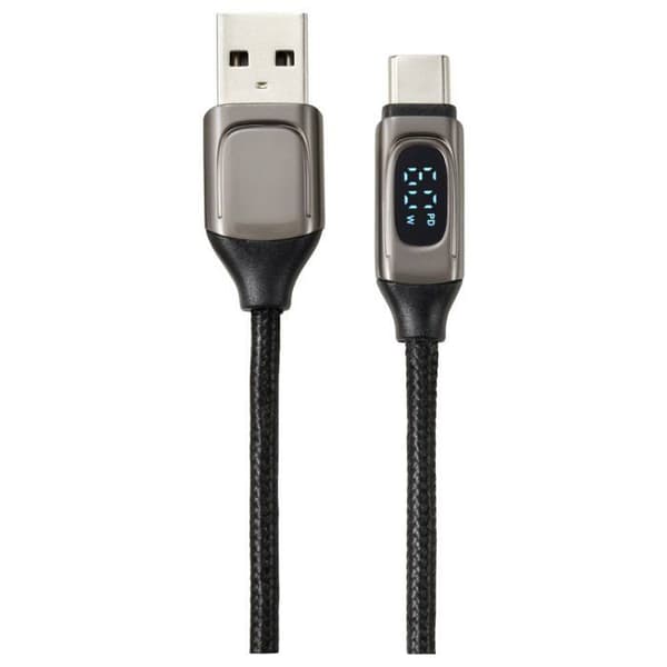 Renkforce USB-kabel USB 2.0 USB-C® hane 2,00 m aluminium (metallisk) flätad skärmad, aluminiumkontakt RF-62495