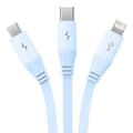 Miniatyrbillede 8 af 10: Ladekabel 3w1 Baseus USB til USB-C, USB-M, Lightning 3,5A, 1,1m (blå)