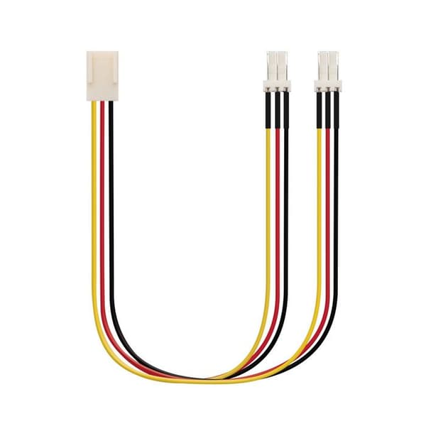 Intern strömkabel för PC 3PIN hona till 2 3PIN