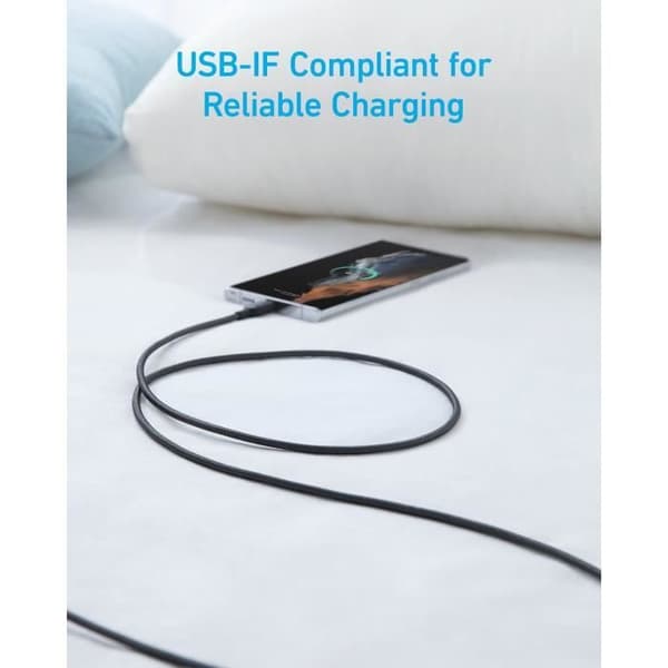 Anker-kabel - 322 - USB Typ-A till USB Type-C - nylon, 1,8 M