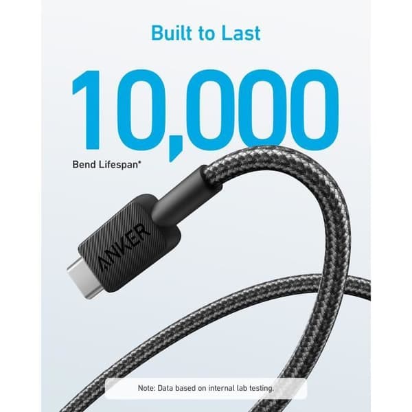 Anker-kabel - 322 - USB Typ-A till USB Type-C - nylon, 1,8 M