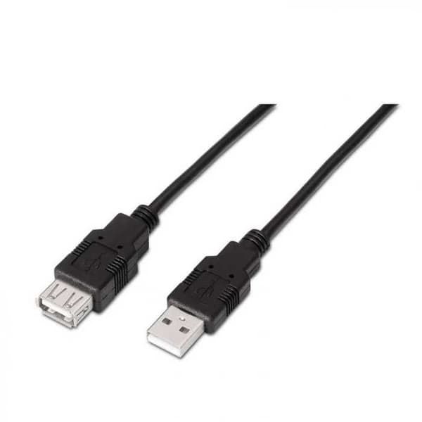 AISENS 1,8 m USB 2.0-förlängningskabel lämplig för konsolspel, digitalkameror, webbkamera, skrivare