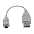 Miniatyrbild 1 av 3: 15 cm USB 2.0 A till Mini B-kabel - M / M - USB A till USB Mini B-kabel - M / M - USB2HABM6IN