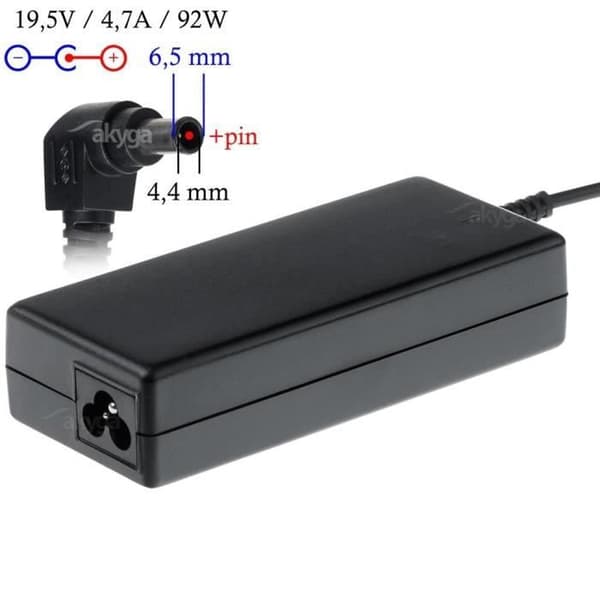 AKYGA * AK-ND DE 20 ERSATTSKRAFTFÖRSÖRJNING FÖR BÄRBAR DATOR 92 W SVART AK-ND-20 Svart