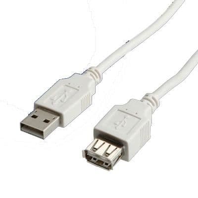 Roline USB2.0-kabel - Typ A-A - 1,8m - Vit