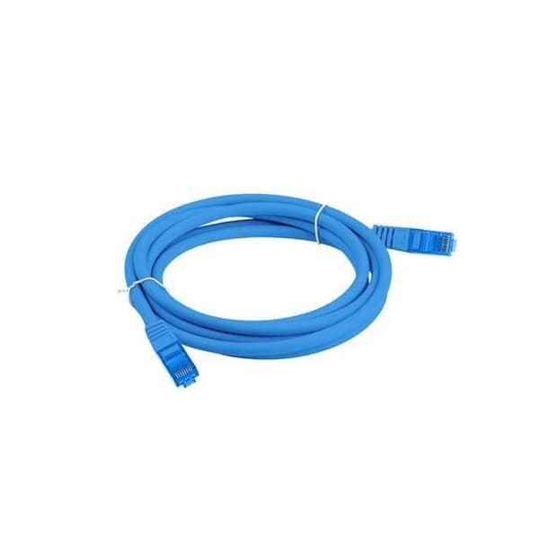 LANBERG PATCH CORD KAT.6A S/FTP LSZH CCA 0.5M NIEBIESKI FLUKE PASSED - PCF6A-10CC-0050-B