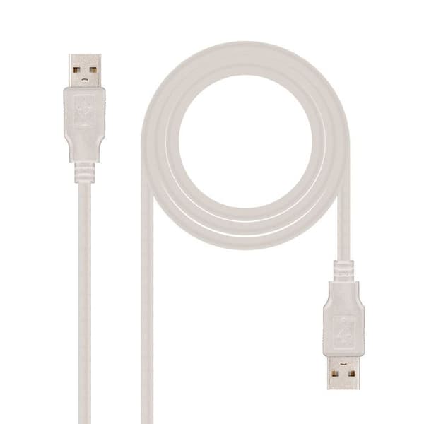 Nanokabel 10.01.0304, 3 m, USB A, USB A, 2.0, Beige