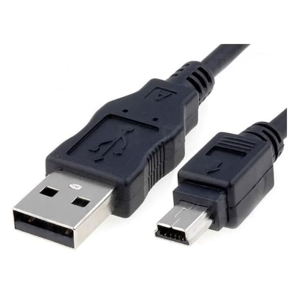 Nanokabel 10.01.0401, 1 m, USB A, Mini-USB B, 2.0, hane-hane, svart