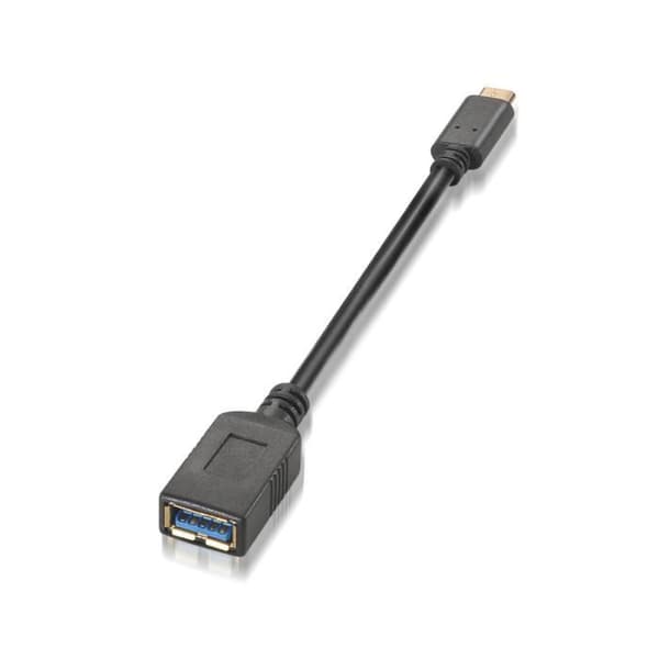 USB 3.1 Nanokabel, 0,15 m, 0,15 m, USB A, USB C, 3.1 (3.1 Gen 2), 5000 Mbit-s, svart