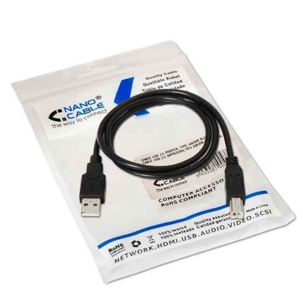 Nanokabel 10.01.0202, 1 m, USB A, USB A, 2.0, Hane-Kvinna, Beige