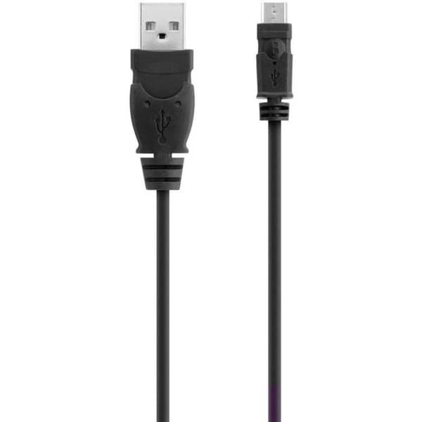 BELKIN PRO USB-kabel - USBA till USBMICROB 0,9m - Skärmad, gjuten, infällbar
