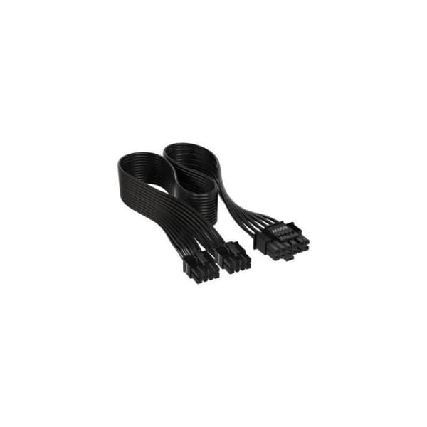 Corsair 12+4pin 600W 12VHPWR PCIe Gen 5 Typ-4 kabel - svart - TU