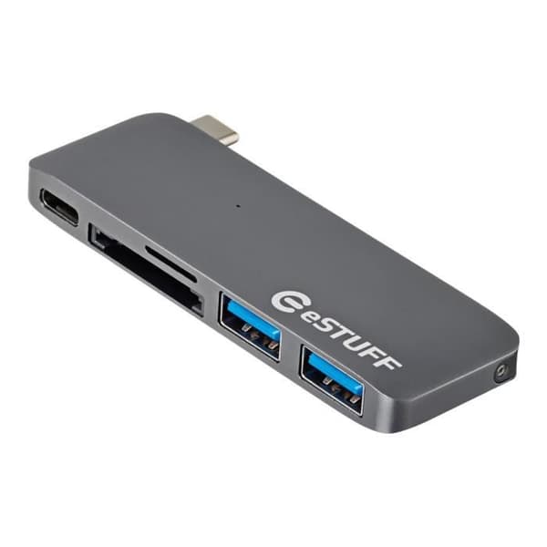 eSTUFF Allure Series Hub 2 x SuperSpeed USB 3.0 x USB-C stationär dator