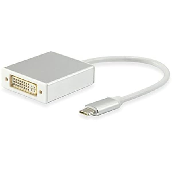 USB Typ C till DVI Adapter Vit - UTRUSTNING - Kabelgränssnitt/Könsadapter - 0,15 m