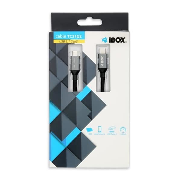 IBOX IKUMTC31G2 USB-KABEL 1 M USB 3.2 GEN 2 (3.1 GEN 2) USB C SVART