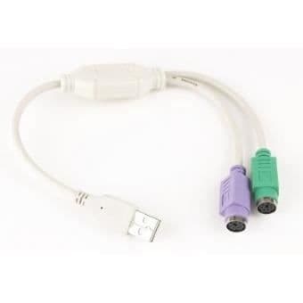 USB-kabel till Dual PS/2 - GEMBIRD - UAPS12 - 0,5 m - USB-kontakt - PS/2-kontakt