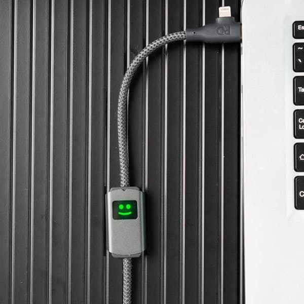 Allure 100W snabbladdningskabel i återvunnet aluminiumsilver