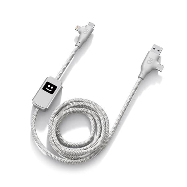 Allure 100W snabbladdningskabel i återvunnet aluminiumsilver