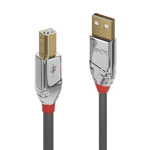 Lindy 36641, 1 m, USB A, USB B, 2.0, 480 Mbit-s, Grå