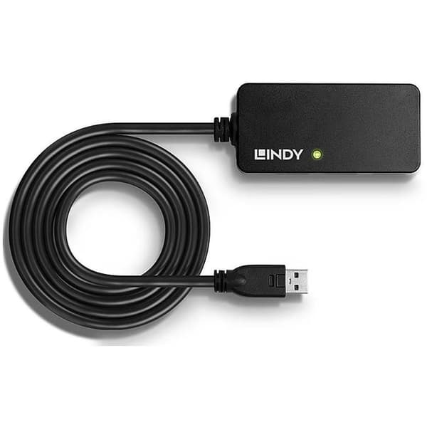 Aktiv USB 3.0 förlängning - Pro - 10m - Hub med 4 portar - Svart - Ansluter upp till 4 enheter
