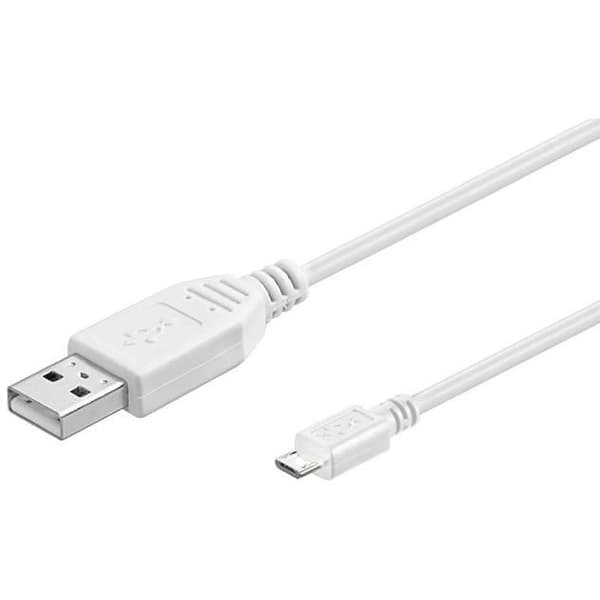 USB-kabel - MICRO CONNECT - USBABMICRO0.15W - 0.15 m - USB 2.0 - Dataöverföring