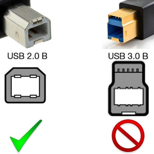 OCIODUAL Aisens A101-0007 3m kabel skrivarkontakt USB 2.0 A till typ B hane svart trådsladd för skrivare Scanners