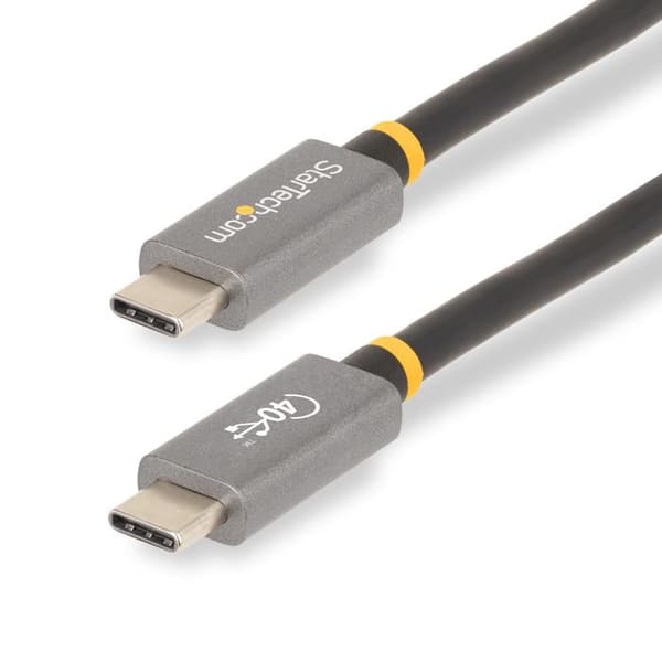 StarTech.com 1 m USB4-kabel, USB-C-kabel certifierad av USB-If, 40 Gbps, USB Type-C dataöverföringssladd, 100W PD, 8K 60
