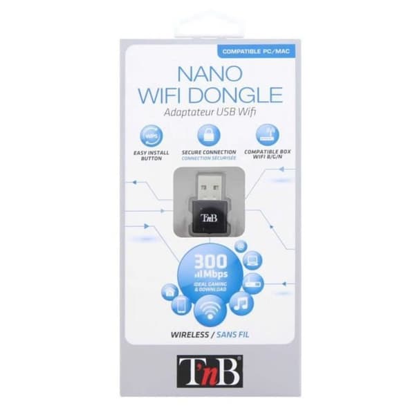 T'nB - Micro WIFI-adapter 300Mbps - Svart - ADWF300N