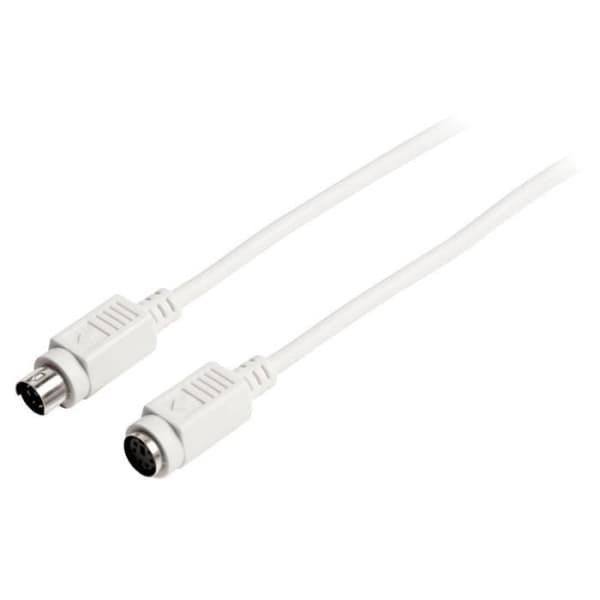 PS/2 hane - PS/2 honkabel 2,00 m Ivory - VALUE LINE - Förläng anslutningen