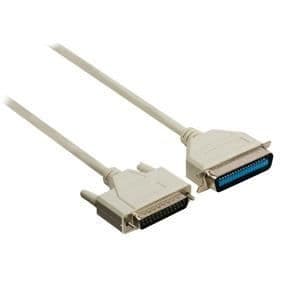 Skrivarkabel - VALUE LINE - Sub-D 25 stift hane till Centronics 36 stift hane - 2,00 m - Ivory