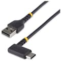 Miniatyrbild 4 av 4: StarTech.com 1m USB A till USB C-kabel - Svart USB C-laddningskabel - Robust aramidfiber - USB-C 2.0-3A snabbladdare