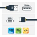 Miniatyrbild 2 av 4: StarTech.com 1m USB A till USB C-kabel - Svart USB C-laddningskabel - Robust aramidfiber - USB-C 2.0-3A snabbladdare