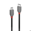 Miniatyrbild 1 av 2: USB 2.0 typ C till Micro-B-kabel - LINDY - Anthra Line - 2m - Dubbelskärmad - Guldpläterade kontakter