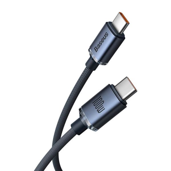 Typ-C till Type-C-kabel, 100W, 1,2m - Baseus - Svart