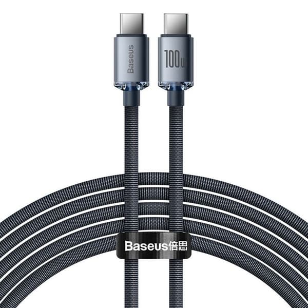 Typ-C till Type-C-kabel, 100W, 1,2m - Baseus - Svart