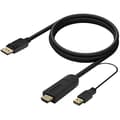 Miniatyrbild 2 av 2: AISENS KABELOMVÄNDARE A122-0641 DISPLAYPORT MACHO HDMI MACHO USB MACHO 10 cm + 1,8 m NEGRO