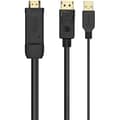 Miniatyrbild 1 av 2: AISENS KABELOMVÄNDARE A122-0641 DISPLAYPORT MACHO HDMI MACHO USB MACHO 10 cm + 1,8 m NEGRO
