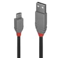 Miniatyrbild 1 av 3: LINDY Anthra Line USB-kabel - 2m - Svart/Grå - Dubbelskärmad - Anti-korrosionskontakter