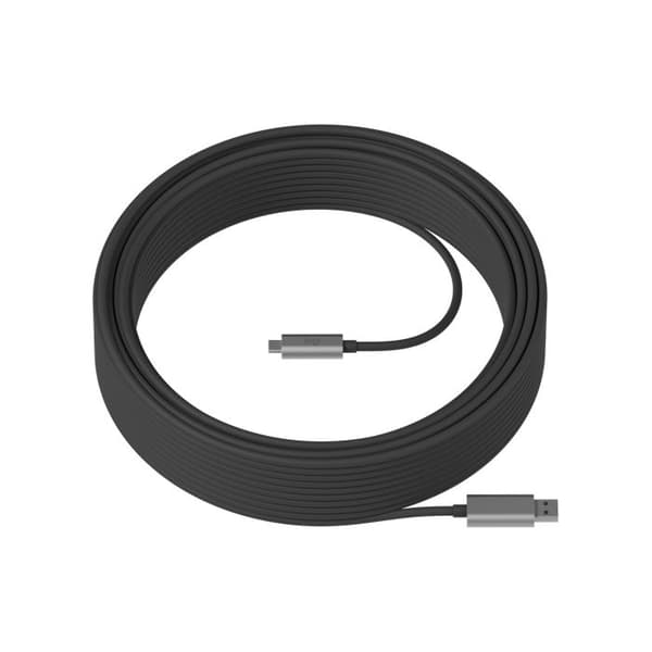 USB-kabel - Logitech - Stark - 10 m - USB A - USB C - Svart