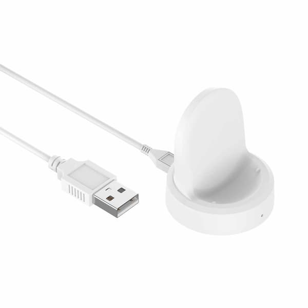 INF Trådløs lader for Samsung Galaxy Watch, hvit ladestasjon