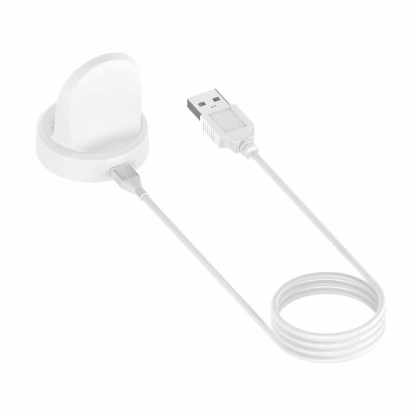 INF Trådløs lader for Samsung Galaxy Watch, hvit ladestasjon