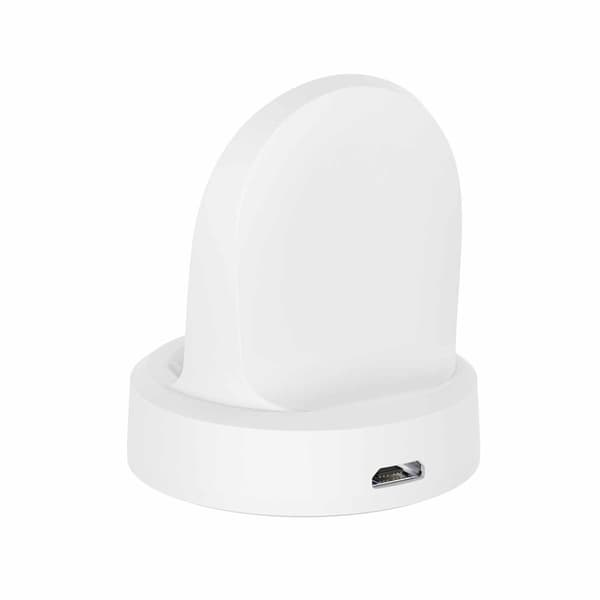 INF Trådløs lader for Samsung Galaxy Watch, hvit ladestasjon