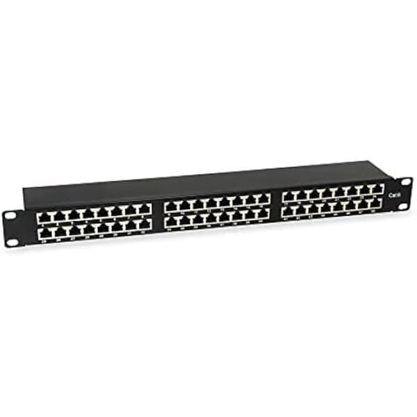 Patchpanel - UTRUSTA - 326449 - 48x RJ45 - Cat6 - 19" 1U - Svart Metall