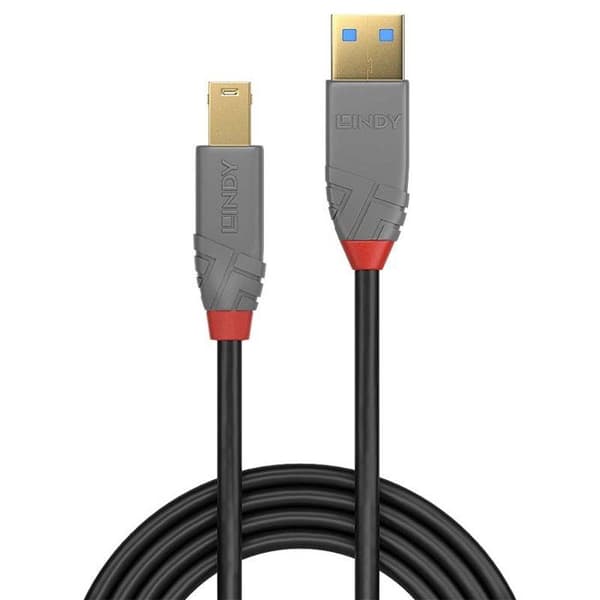 USB 3.0 typ A till B-kabel - Anthra Line - 3m - LINDY