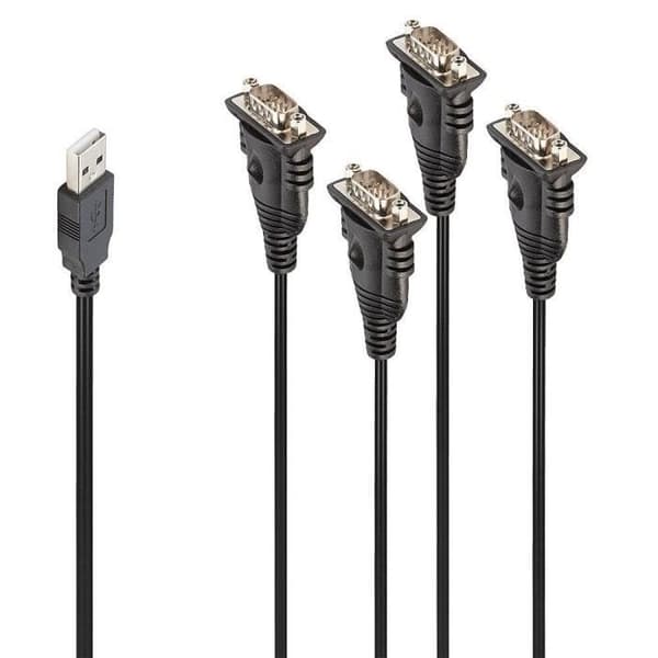 LINDY USB-kabel USB-A hane, 9-polig VGA hankontakt 0,94 m svart 42675