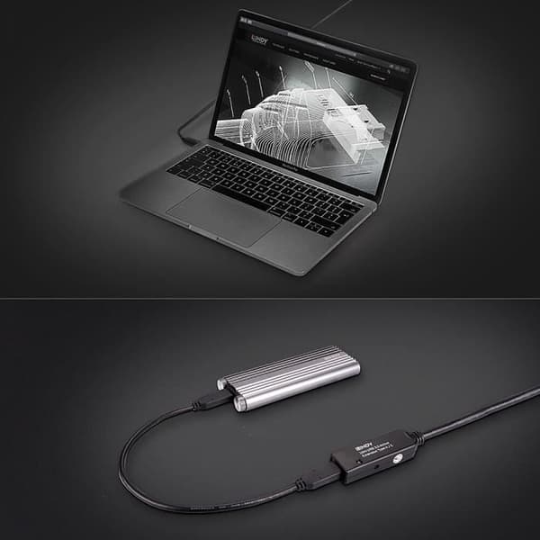 ACTIVE USB 3.0 TYP A TILL C FÖRLÄNGNINGSKABEL, 10M LINDY