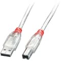 Miniatyrbild 1 av 3: LINDY USB 2.0 Typ A/B-kabel - Transparent - 2m