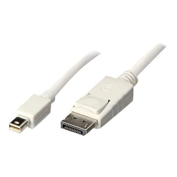 Mini-DP till DisplayPort adapterkabel 2m - LINDY - Vit - Skärmad