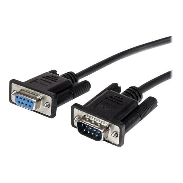 DB9 RS232 seriell kabel i direktanslutning M/F - 1 m - Svart - STARTECH