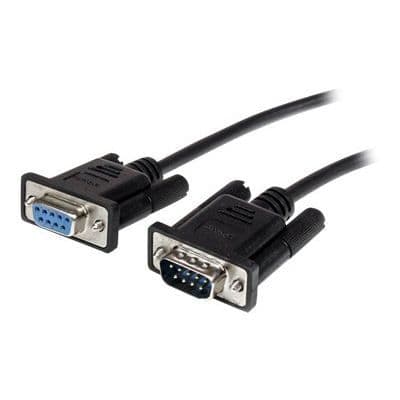 DB9 RS232 seriell kabel i direktanslutning M/F - 1 m - Svart - STARTECH
